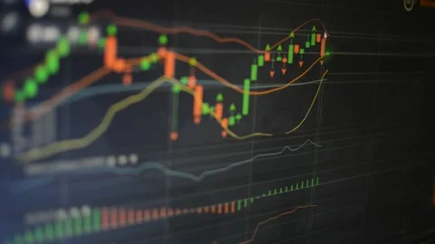 Stock quote trading chart in time lapse, Milan Video stock 167260029