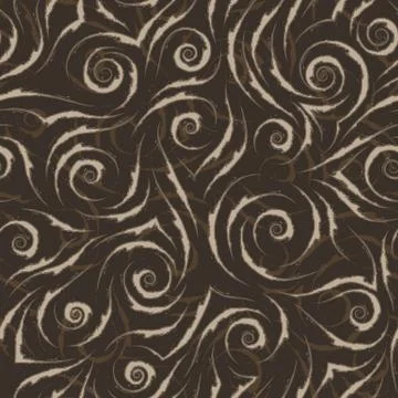 Stock seamless vector pattern of beige flowing lines with torn edges with brown Illustration