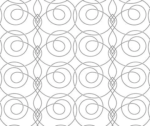 Stock simple vector seamless pattern of thin interlacing black lines isolated on Illustration