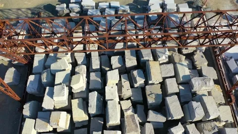 Stock of stone at the base under the open sky Stock Footage 140640389