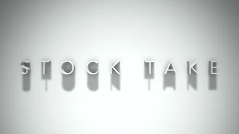 Stock Take 3D title animation with shadows on a white background Stock Footage 296552830