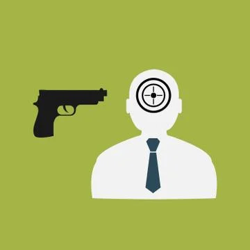 Stock target in the form of man Stock Illustration