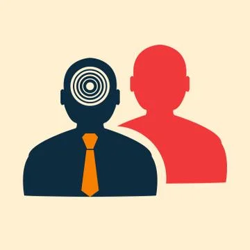Stock target in the form of man Stock Illustration