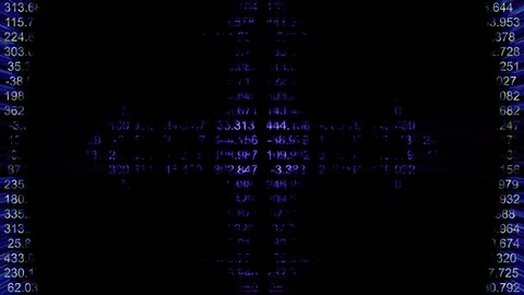 Stock Ticker Data Storm 0545 HD Video Background Stock Footage 85101345