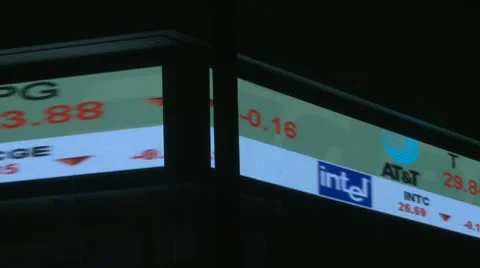 Stock Ticker Stock Footage 10773283