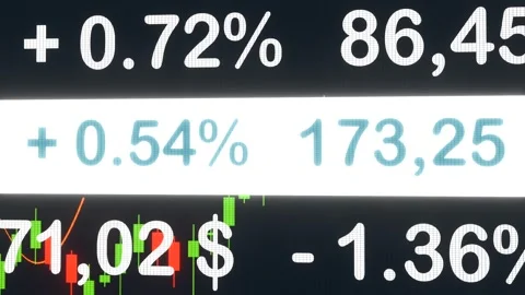 Stock ticker with quotes in USD. Video stock 276174466