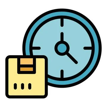 Stock time management icon vector flat Stock Illustration