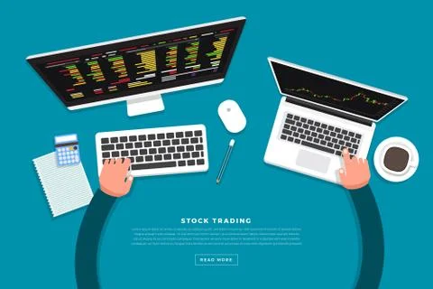 Stock trader exchange Stock Illustration