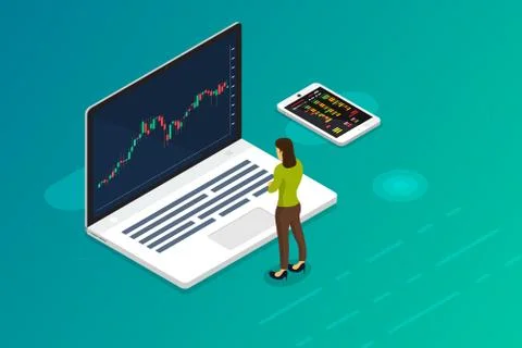 Stock trader exchange Stock Illustration