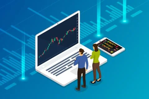 Stock trader exchange Stock Illustration