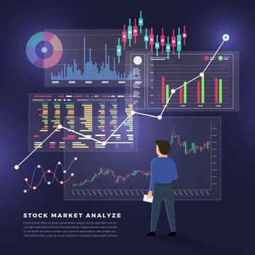 Stock trader exchange Stock Illustration
