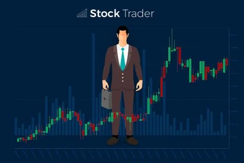 Stock trader exchange Stock Illustration
