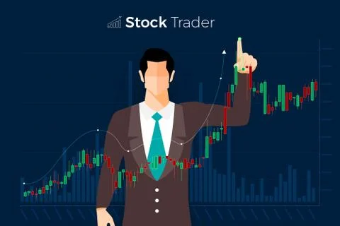 Stock trader exchange Stock Illustration