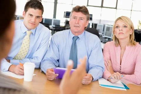 Stock Traders Conducting Interview Stock Photos