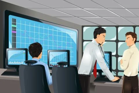 Stock traders Stock Illustration