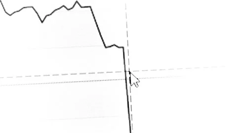 Stock trading market graph visualization.  스톡 동영상 171090436