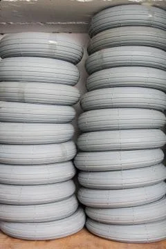 Stock of tyres Stock Photos