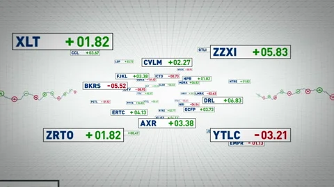 Stock Values White Zoom Video stock 52187802