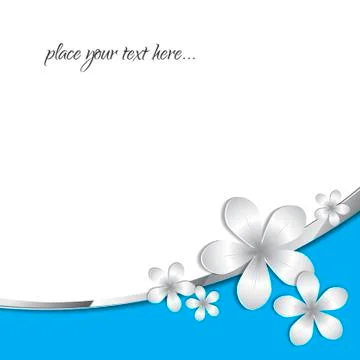 Stock Vector Abstract 3d paper flower pattern background Stock Illustration
