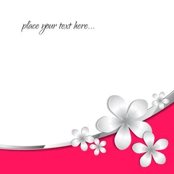 Stock Vector Abstract 3d paper flower pattern background Illustrazione stock