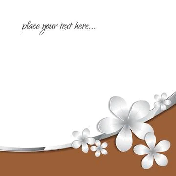 Stock Vector Abstract 3d paper flower pattern background Stock Illustration