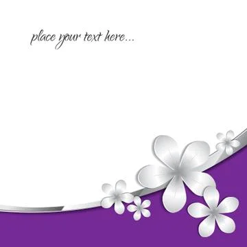 Stock Vector Abstract 3d paper flower pattern background Stock Illustration