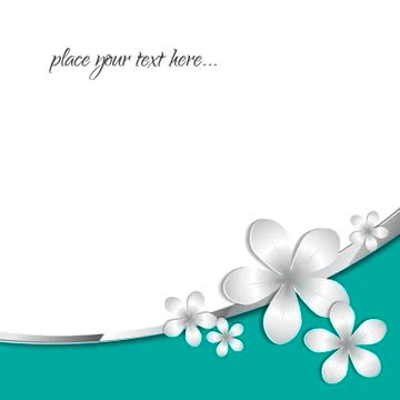 Stock Vector Abstract 3d paper flower pattern background Stock Illustration