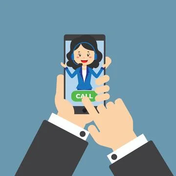 Stock Vector Calling Call Center Stock Illustration
