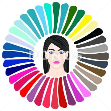 Stock vector color guide. Seasonal color analysis palette for winter ...