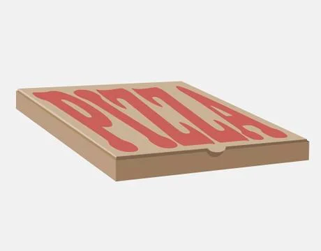 Stock vector design of boxes for pizza. Box with layout elements. Craft paper Illustrazione stock