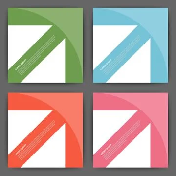 Stock Vector Design template square cards Stock Illustration