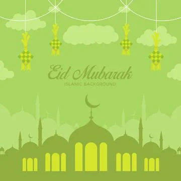 Stock Vector Eid Mubarak Background Stock Illustration