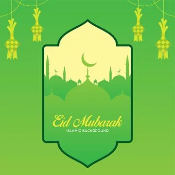 Stock Vector Eid Mubarak Greeting Background Stock Illustration