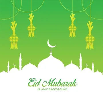 Stock Vector Eid Mubarak Greeting Background Stock Illustration