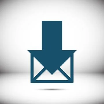 Stock vector email or sms icon mobile mail sign simbol Stock Illustration