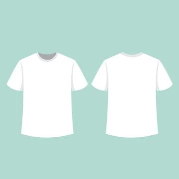 Stock Vector Front Back T-Shirt Templates Stock Illustration