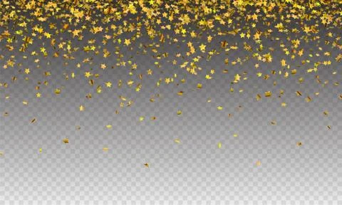 Stock vector illustration abstract pattern of random falling gold stars on black Stock Illustration