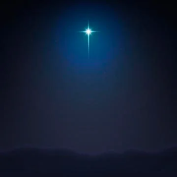 Stock vector illustration Bethlehem Star minimalistic background. The Birth of Stock Illustration