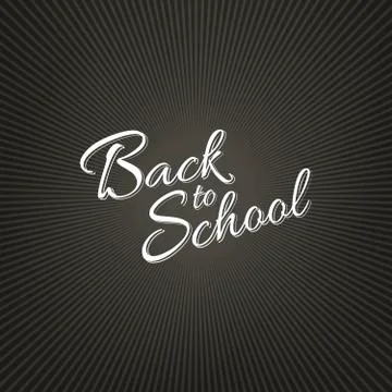 Stock vector illustration calligraphy Back to School. Four backgrounds. EPS 10 Stock Illustration