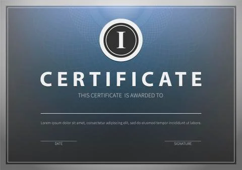 Stock vector illustration certificate template with luxury and modern pattern, Stock Illustration