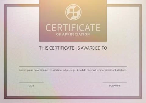 Stock vector illustration certificate template with luxury and modern pattern, Stock Illustration