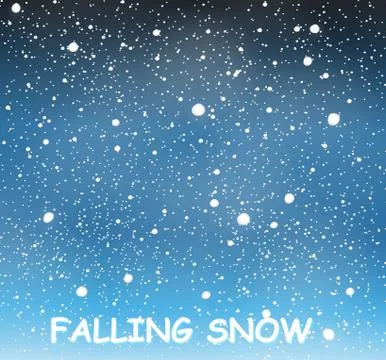 Stock vector illustration falling snow. Snowflakes, snowfall. Transparent Stock Illustration