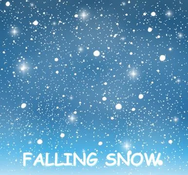 Stock vector illustration falling snow. Snowflakes, snowfall. Transparent Stock Illustration