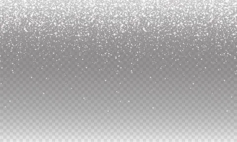 Stock vector illustration falling snow, many small snowflakes Isolated on a Stock Illustration