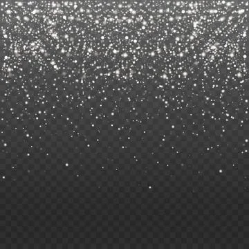 Stock vector illustration falling snow overlay. Snowflakes, snowfall. Illustrazione stock