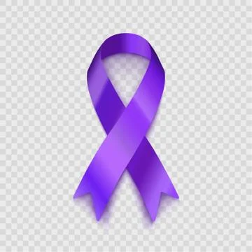 Stock vector illustration purple ribbon Stock Illustration