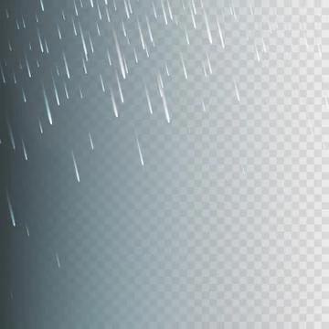 Stock vector illustration rain, rainfall Isolated on a transparent background. Stock Illustration
