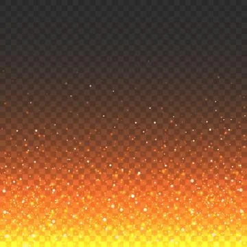 Stock vector illustration spark, fire. Gold glitter particles effect for luxury Stock Illustration