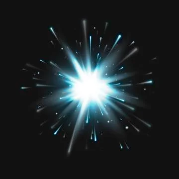 Stock vector illustration white explosion isolated on white background. Sparks. Stock Illustration