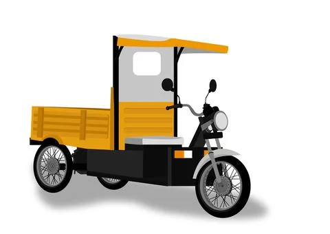 Stock Vector Image Of E-Rickshaw Loader, Cliqnclix Stock Illustration